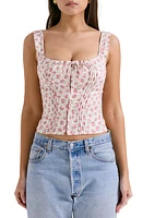 HOUSE OF CB Chicca Square Neck Corset Top Print at Nordstrom,