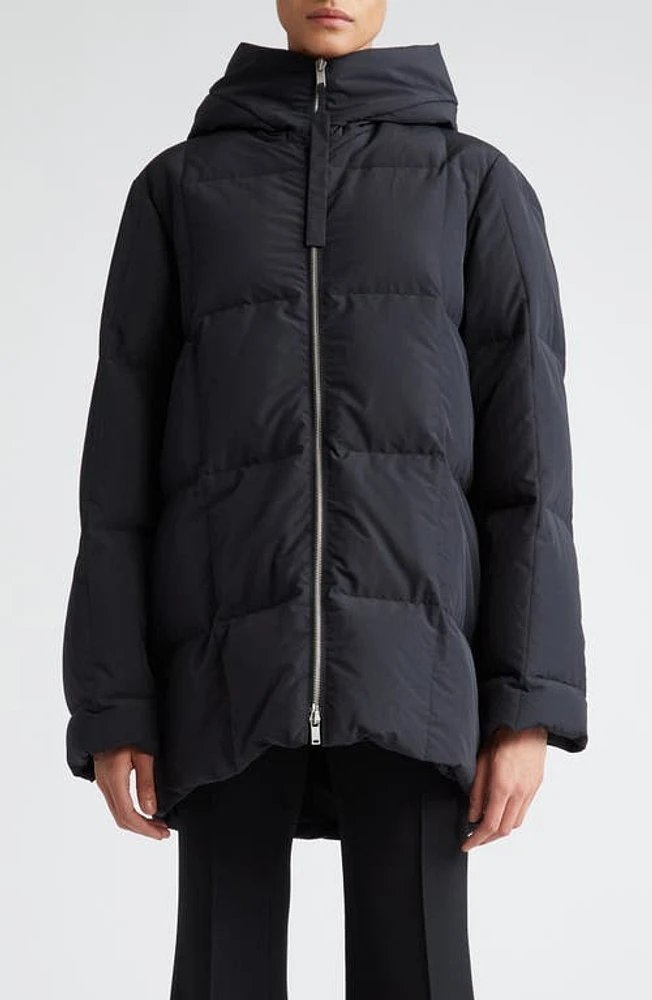 Jil Sander Down Hooded Coat in Black at Nordstrom, Size 10 Us