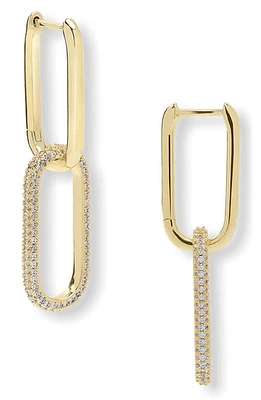 Melinda Maria Carrie Pavé Chain Convertible Drop Hoop Earrings in Gold at Nordstrom