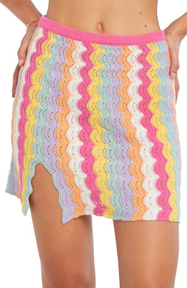 Capittana Holly Open Stitch Cover-Up Miniskirt in Multicolor at Nordstrom, Size Medium