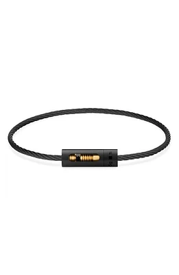 le gramme Men's 5G Punched Cable Bracelet Black Titanium/Yellow Gold at Nordstrom, Cm