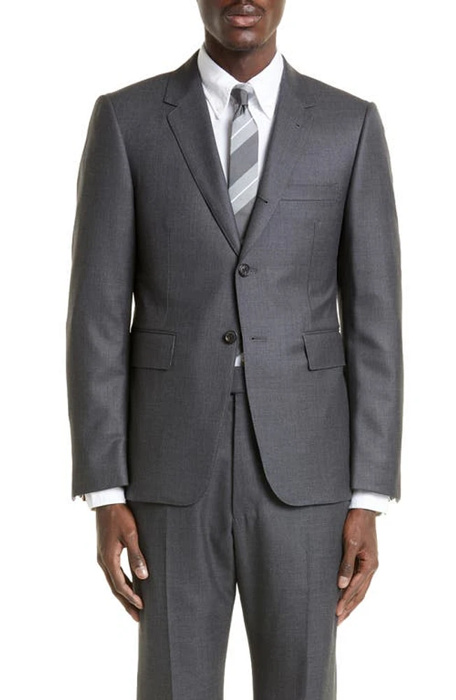 Thom Browne Fit 1 Super 120s Wool Twill Sport Coat Dark Grey at