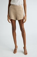 L'AGENCE Radlee Knit Dolphin Hem Shorts Tan/Ivory Multi at Nordstrom,