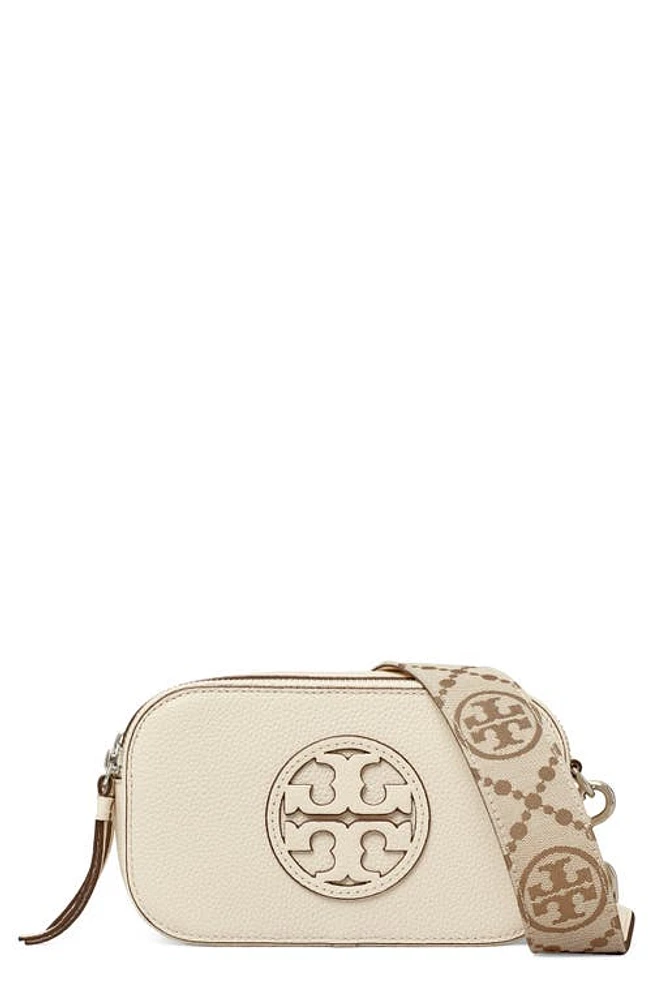 Tory Burch Mini Miller Leather Crossbody Bag in New Ivory at Nordstrom