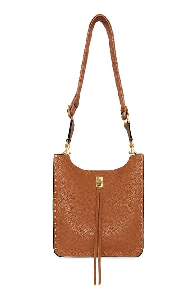 Rebecca Minkoff Medium Darren North/South Leather Shoulder Bag in Caramello at Nordstrom