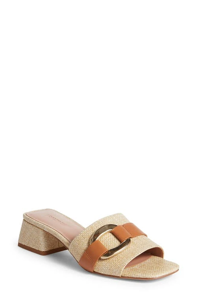 Nordstrom Birdie Slide Sandal Natural Raffia at Nordstrom,