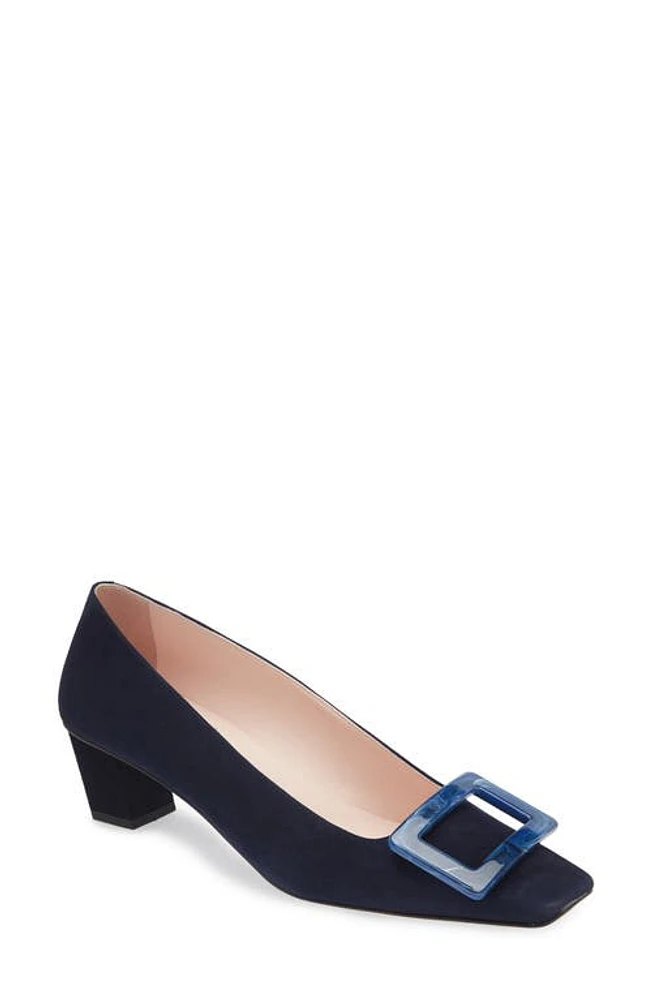 Roger Vivier Belle Pump Navy Blue at Nordstrom,