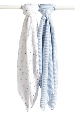 Nordstrom 2-Pack Assorted Muslin Swaddles in Sailboat Stripe Pack at Nordstrom