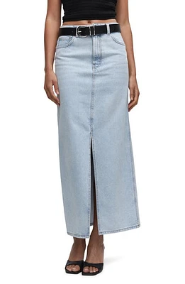 MANGO Denim Maxi Skirt Light Blue at Nordstrom,