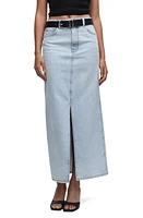 MANGO Denim Maxi Skirt Light Blue at Nordstrom,