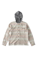 Billabong Kids' Baja Hooded Flannel Shirt Oyster at