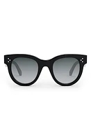 CELINE Bold 3 Dots 48mm Square Sunglasses in Shiny Black /Gradient Smoke at Nordstrom