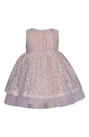 Iris & Ivy Banded Lace Fit Flare Dress Ivory/pink at Nordstrom,