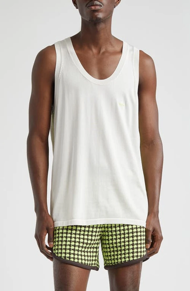 ADIDAS x Wales Bonner 3-Stripes Sweater Tank Chalk White/semi Frozen Yellow at Nordstrom,