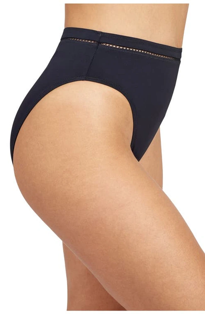 Free Sport by Gottex Champion Solid High Waist Swim Bottom Black at Nordstrom,