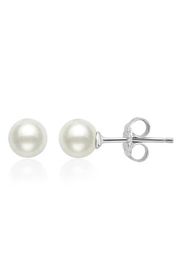 Crislu Cultured Pearl Stud Earrings in Pearl/Ivory at Nordstrom