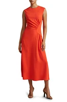 Reiss Stacey Sleeveless Midi Dress Orange at Nordstrom, Us