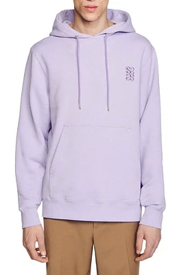 sandro Logo Hoodie Sweatshirt Lavender at Nordstrom,