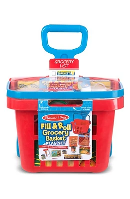 Melissa & Doug Fill & Roll Grocery Basket Playset in Multicolored at Nordstrom