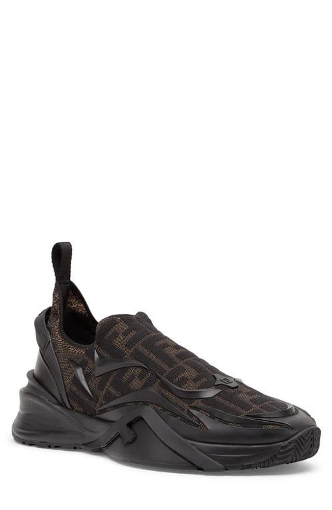 Fendi Flow Low Top Sneaker Tabacco Nero at Nordstrom,