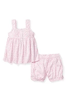 Petite Plume Kids' Sweethearts Print Two-Piece Short Pajamas Pink at Nordstrom,