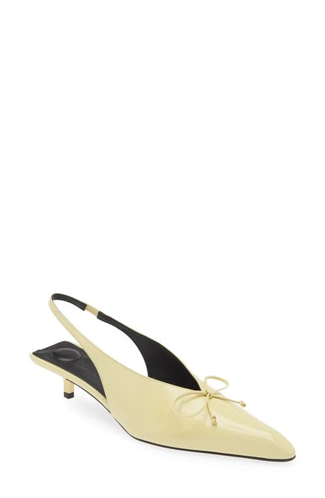 Jacquemus Cubisto Kitten Heel Slingback Pump Pale Yellow at Nordstrom,