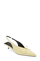 Jacquemus Cubisto Kitten Heel Slingback Pump Pale Yellow at Nordstrom,