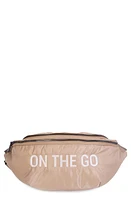 CHILDHOME On The Go Water Repellent Belt Bag in Puffer Beige at Nordstrom