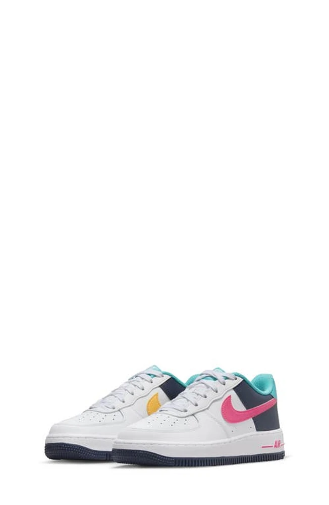 Nike Kids' Air Force 1 Sneaker White/Blue/Cactus/Pink at Nordstrom, M