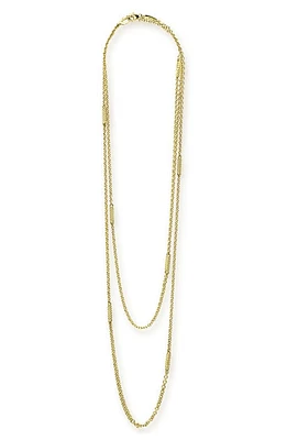 LAGOS Signature Caviar Long Station Necklace in Gold at Nordstrom, Size 32