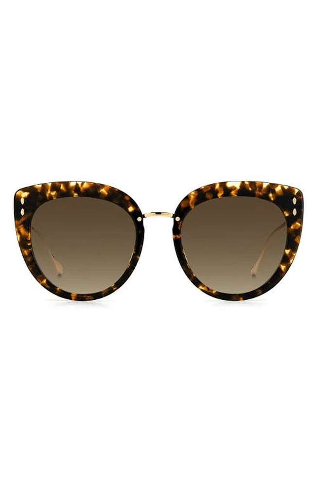 Isabel Marant 55mm Cat Eye Sunglasses in Havana Gold /Brown at Nordstrom