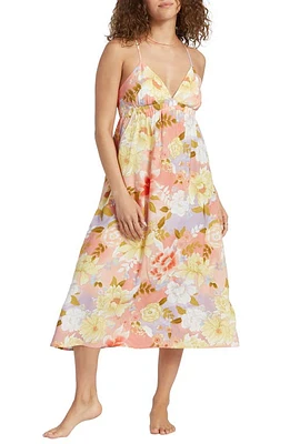 Billabong Sunset Kisses Floral Midi Sundress Sweet Peach at Nordstrom,