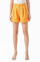 Endless Rose Pintucked Shorts Clementine at Nordstrom,