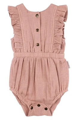 L'Ovedbaby Ruffle Organic Cotton Bodysuit in Desert Rose at Nordstrom, Size 9-12M