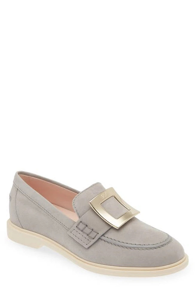 Roger Vivier Viv Rangers Buckle Loafer Grigio Chiaro at Nordstrom,