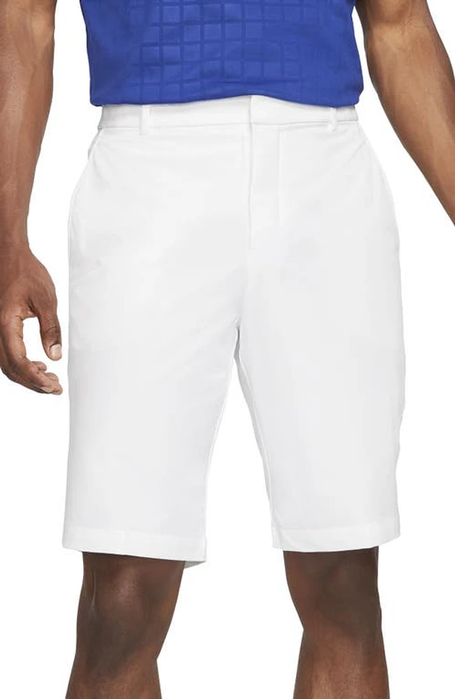 Nike Golf Dri-FIT Flat Front Shorts White/White at Nordstrom,