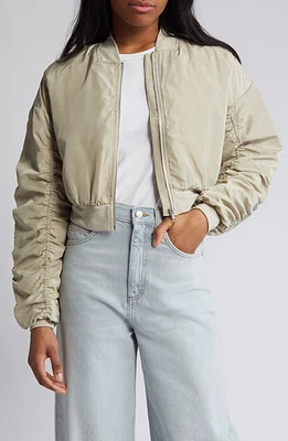 Noisy may Candy Crop Bomber Jacket Eucalyptus at Nordstrom,