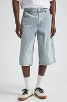 Noon Goons Jailhouse Denim Carpenter Shorts Washed Blue at Nordstrom,