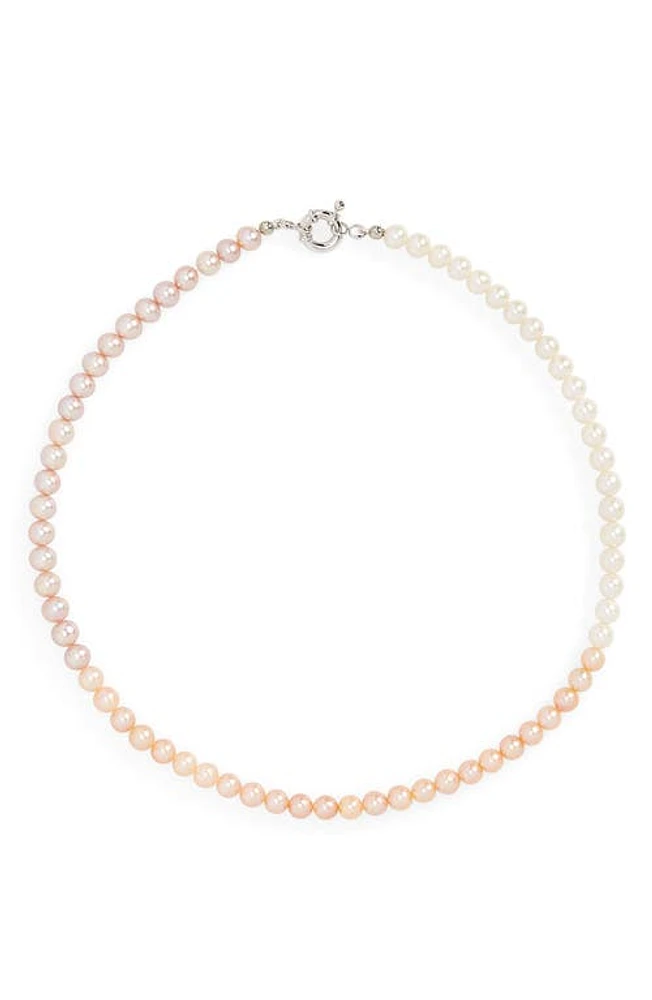 POLITE WORLDWIDE Gradient Freshwater Pearl Necklace in Sterling Silver at Nordstrom, Size 18.5