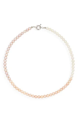 POLITE WORLDWIDE Gradient Freshwater Pearl Necklace in Sterling Silver at Nordstrom, Size 18.5