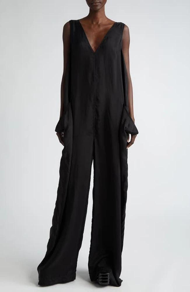 Rick Owens Athena One-Shoulder Wide Leg Jumpsuit Black at Nordstrom, Us