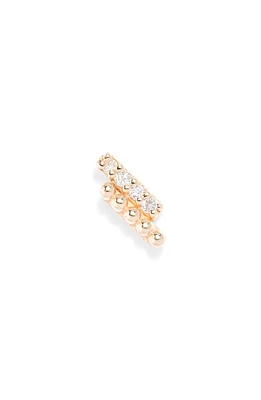 Anzie Dew Drop Marine Deux Single Bar Stud Earring in Gold/Diamond/Left at Nordstrom