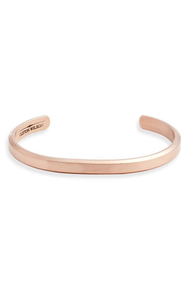 CLIFTON WILSON Stainless Steel Stacking Bangle in Rose Gold at Nordstrom