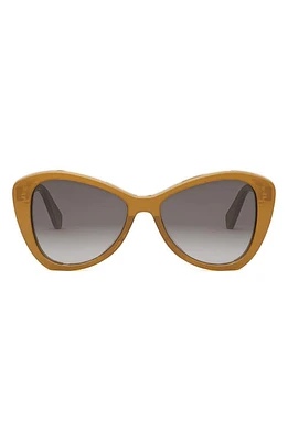 CELINE Butterfly 55mm Sunglasses in Light Brown /Gradient Brown at Nordstrom