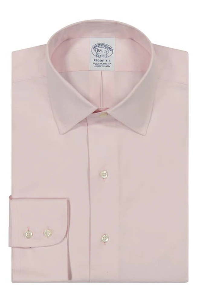 Brooks Brothers Non-Iron Stretch Supima Cotton Dress Shirt Pink at Nordstrom,