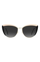 Carolina Herrera 58mm Cat Eye Sunglasses in Black Nude /Grey Shaded at Nordstrom