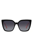 Kate Spade New York marlowe 55mm gradient square sunglasses in Black Pink/Grey Shaded at Nordstrom