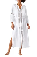 Tommy Bahama Sunlace Long Sleeve Cover-Up Dress White at Nordstrom,