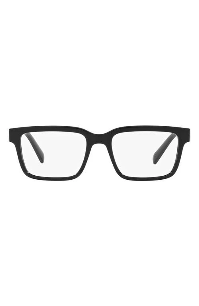 Dolce & Gabbana 53mm Rectangular Optical Glasses in Black at Nordstrom