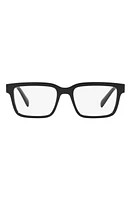 Dolce & Gabbana 53mm Rectangular Optical Glasses in Black at Nordstrom